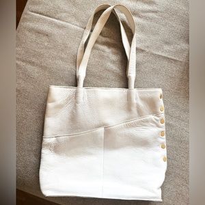 Hammitt gorgeous white bag with gold accents!